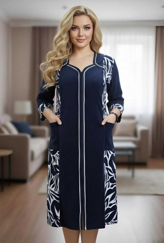 Халат велюровый на молнии 000008358