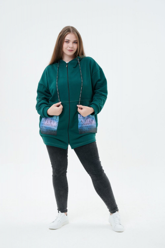 Толстовка женская из футера с начесом 093000873