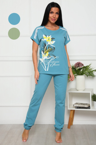 Пижама женская с брюками 000006772