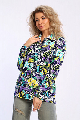 Туника женская рубашечного кроя 000005893